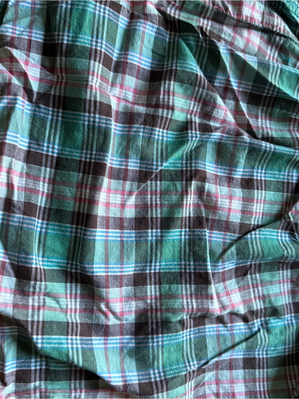 90s Vintage Gap Plaid Babydoll camisole - Y2K Coquette Seersucker Cami - Size 10 - Picture 6 of 8